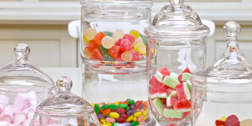 bomboneras de cristal para mesas dulces